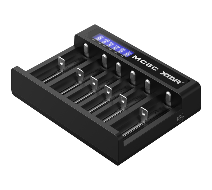 Зарядное устройство XTAR MC6C для аккумуляторных элементов с USB, Type-C